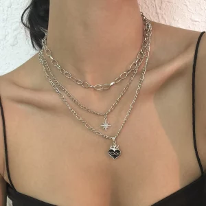 Heart Charm Layered Necklace